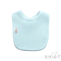 P4500-B: Blue Ribbed Velcro Bib